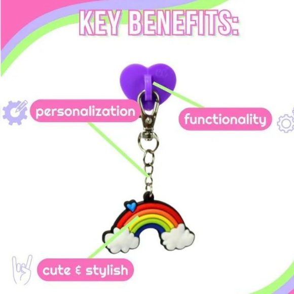 CharCharms Rainbow Water Bottle Charm with Stick-On Hook - Picture 3 of 3